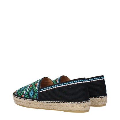 Black Fabric Espadrilles