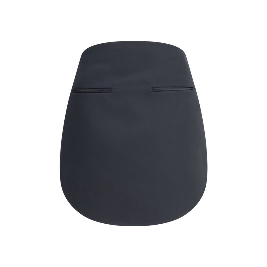 Black Polyester Mini Skirt