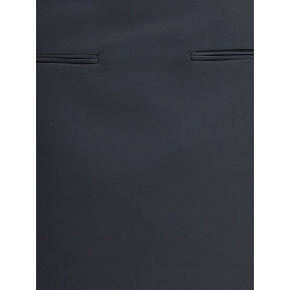 Black Polyester Mini Skirt