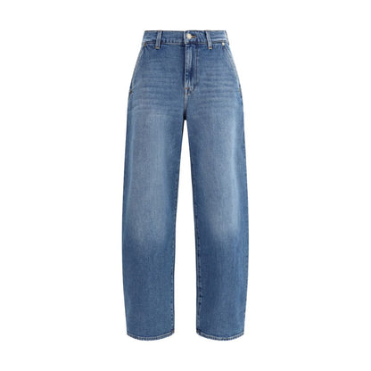 Light Blue Cotton Relaxed Fit Jeans