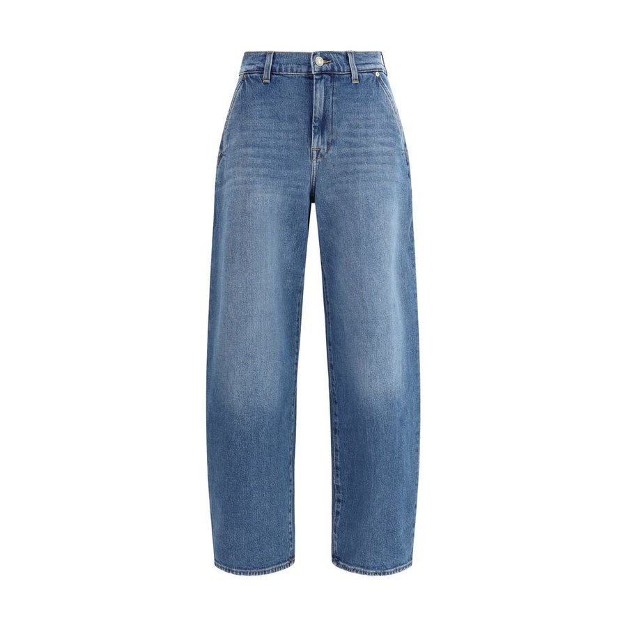 Light Blue Cotton Relaxed Fit Jeans