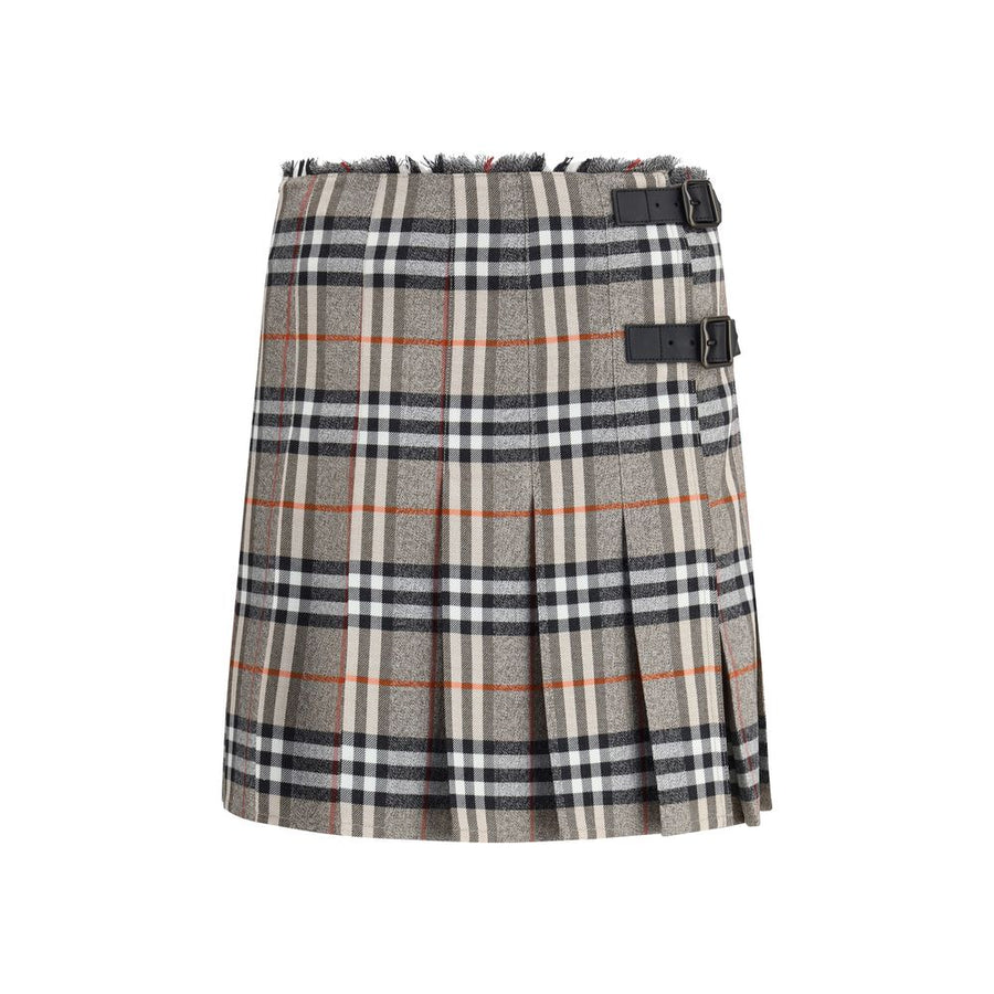 Gray Wool Mini Skirt