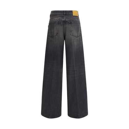 Black Cotton Relaxed Fit Jeans