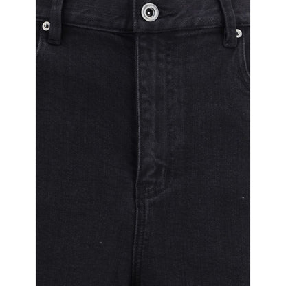 Black Cotton High-Waisted Jean