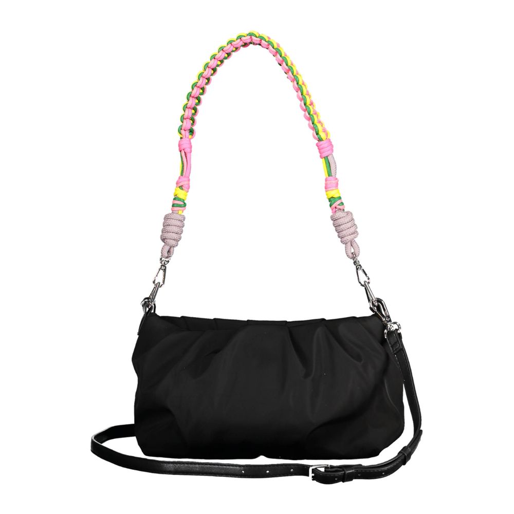 Black Polyester Women's Handbag