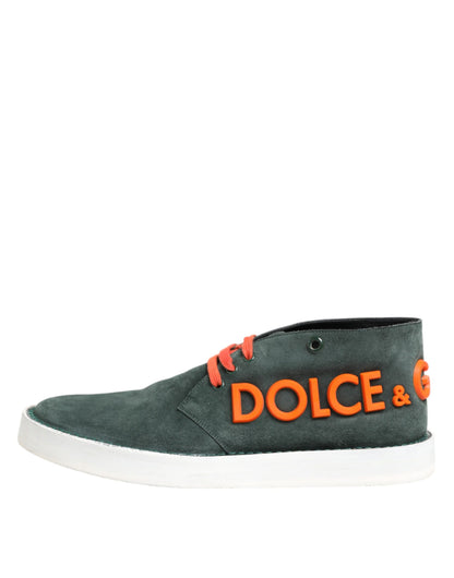 Green Derby Logo Casual Men Sneakers Shoes