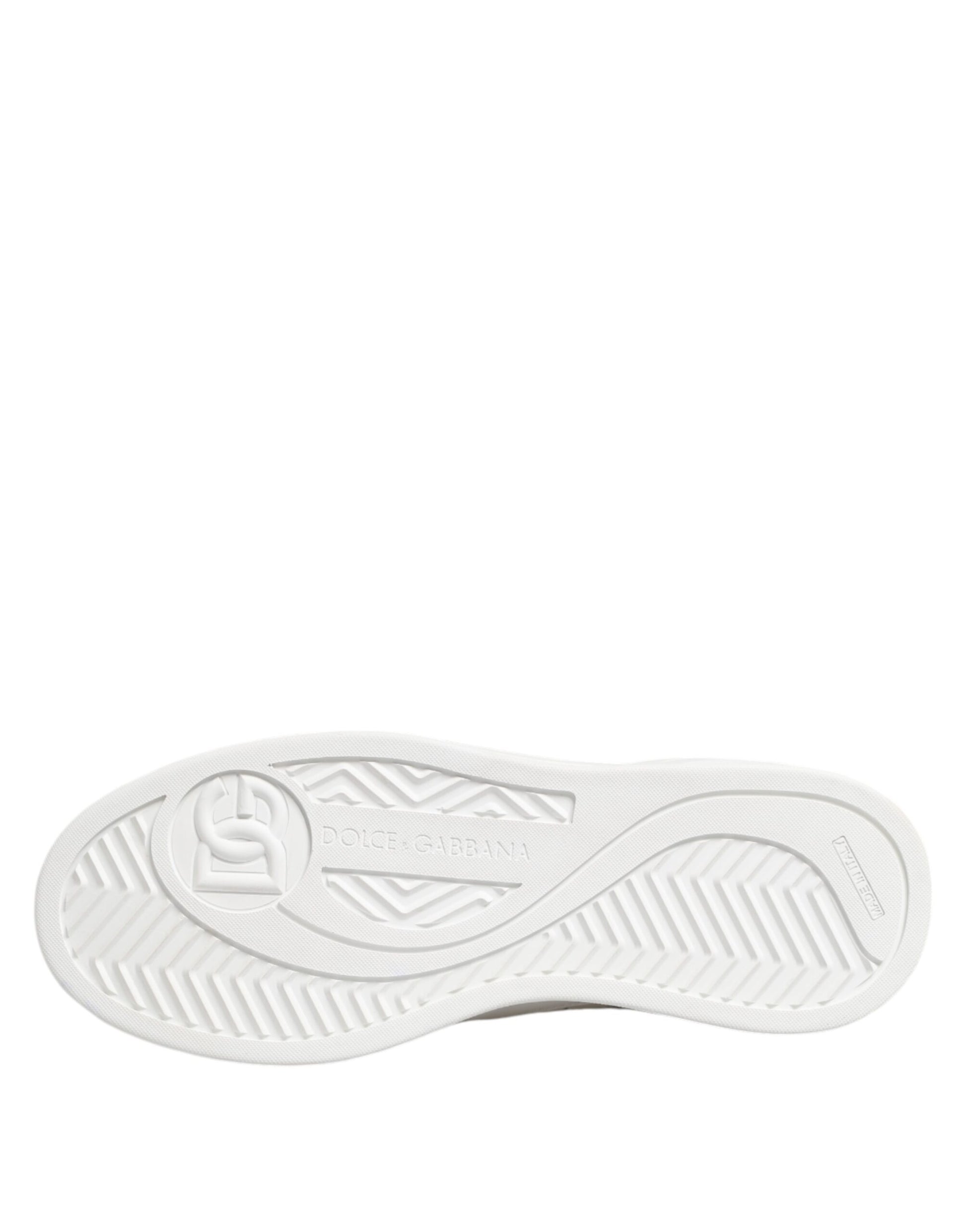 White Miami Leather Low Top Sneakers Shoes