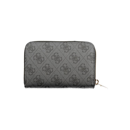 Black Polyurethane Women Wallet