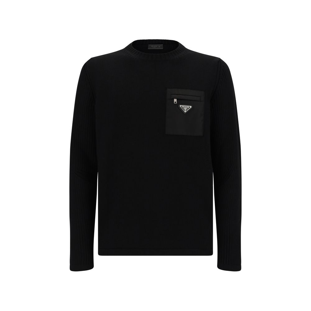 Black Fleece Wool Sweatshirt