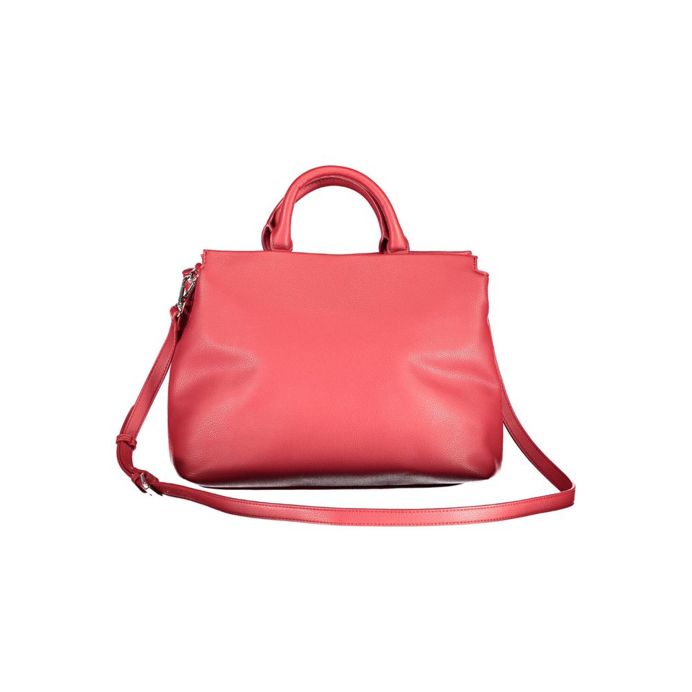 Rosso Polyurethane Women Handbag