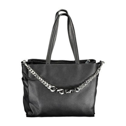 Black Polyurethane Women's Handbag