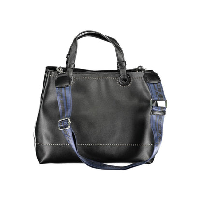 Black Polyurethane Women Handbag