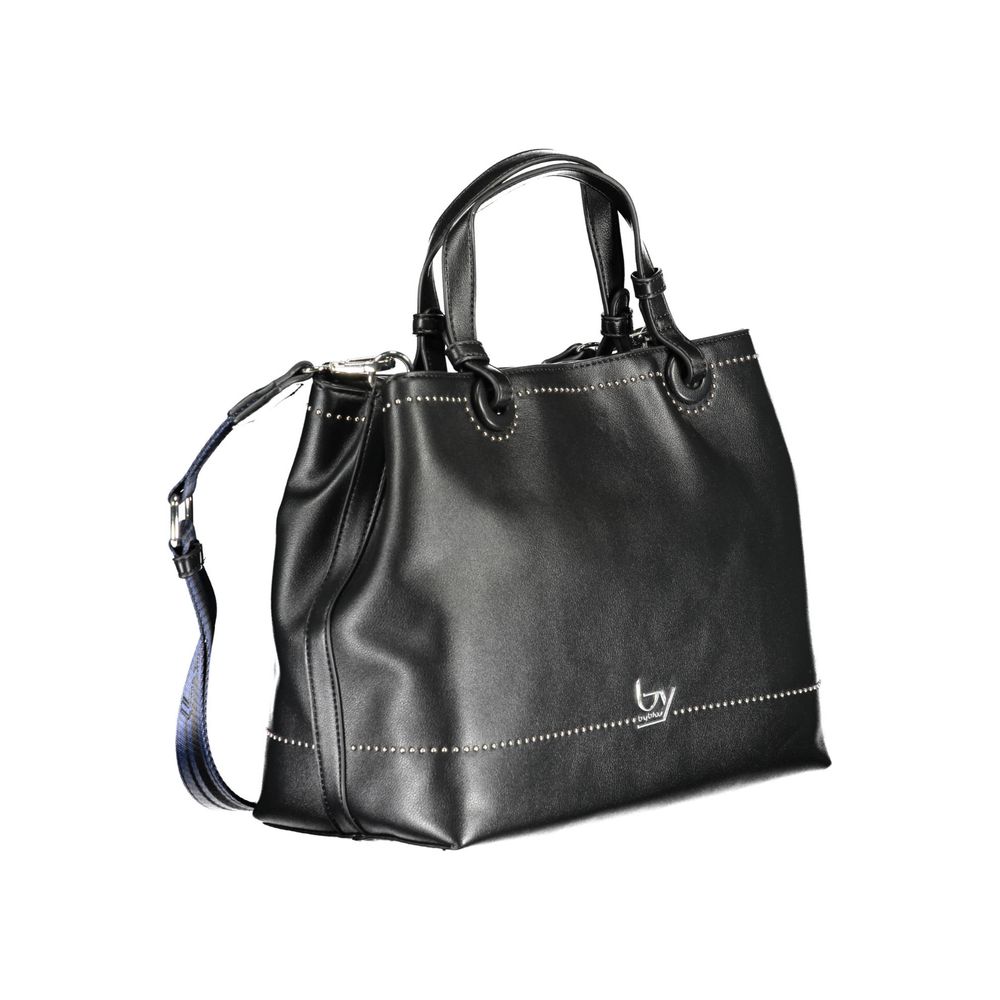 Black Polyurethane Women Handbag