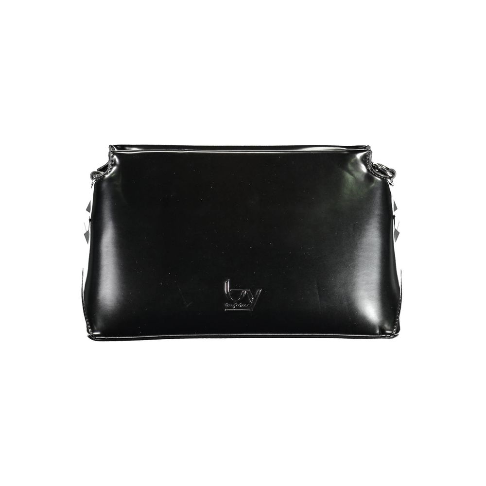 Black Polyurethane Women Handbag