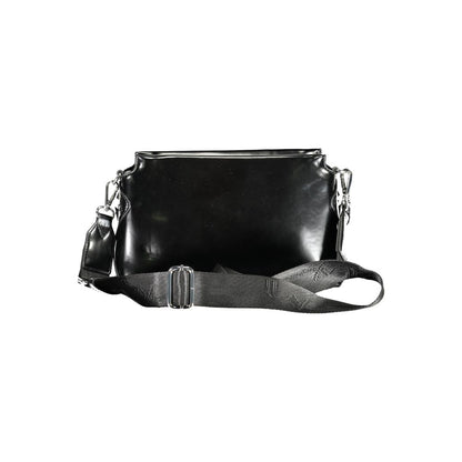 Black Polyurethane Women Handbag