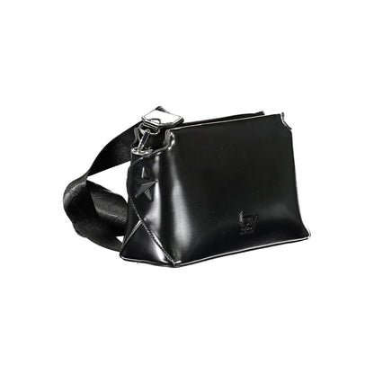 Black Polyurethane Women Handbag