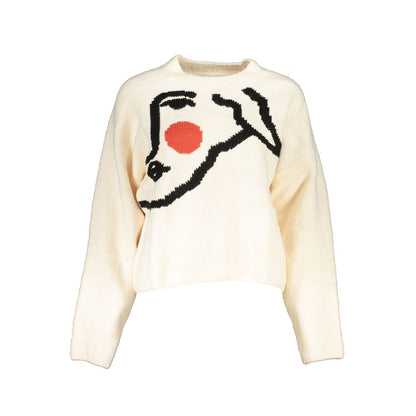 White Acrylic Women Sweater