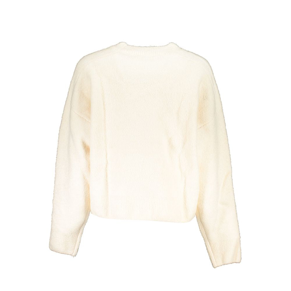 White Acrylic Women Sweater