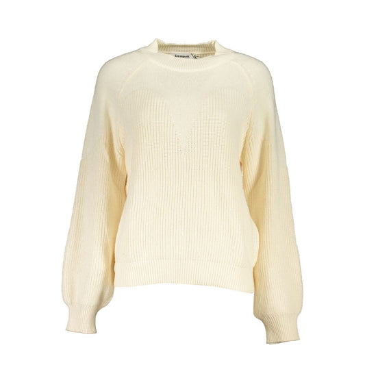 Bianco Poliestere Women Sweater Turtleneck