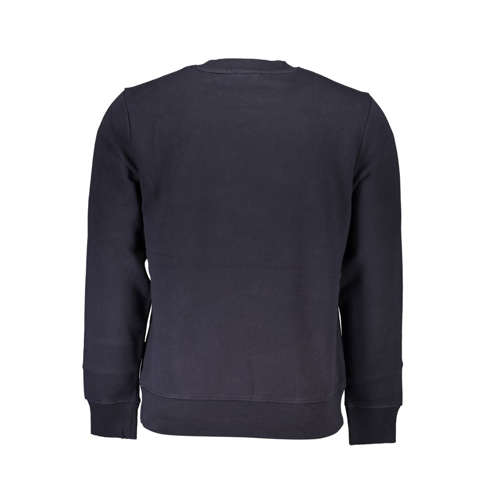 Blue Cotton Men Sweatshirt