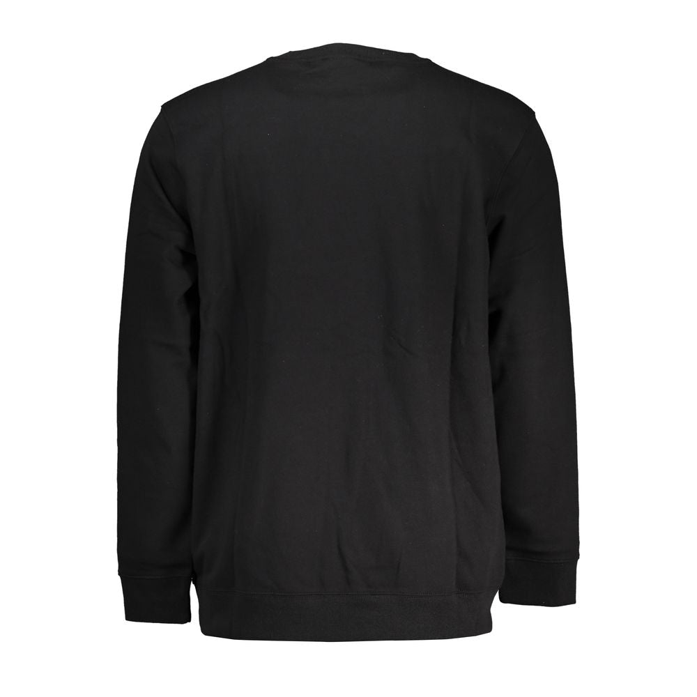 Black Cotton Men Sweater