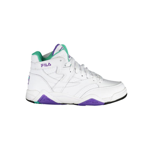 White Polyurethane Women Sneaker