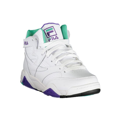 White Polyurethane Women Sneaker
