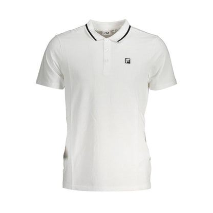 White Cotton Men Polo Shirt