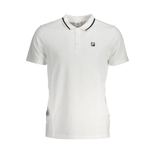 White Cotton Men Polo Shirt