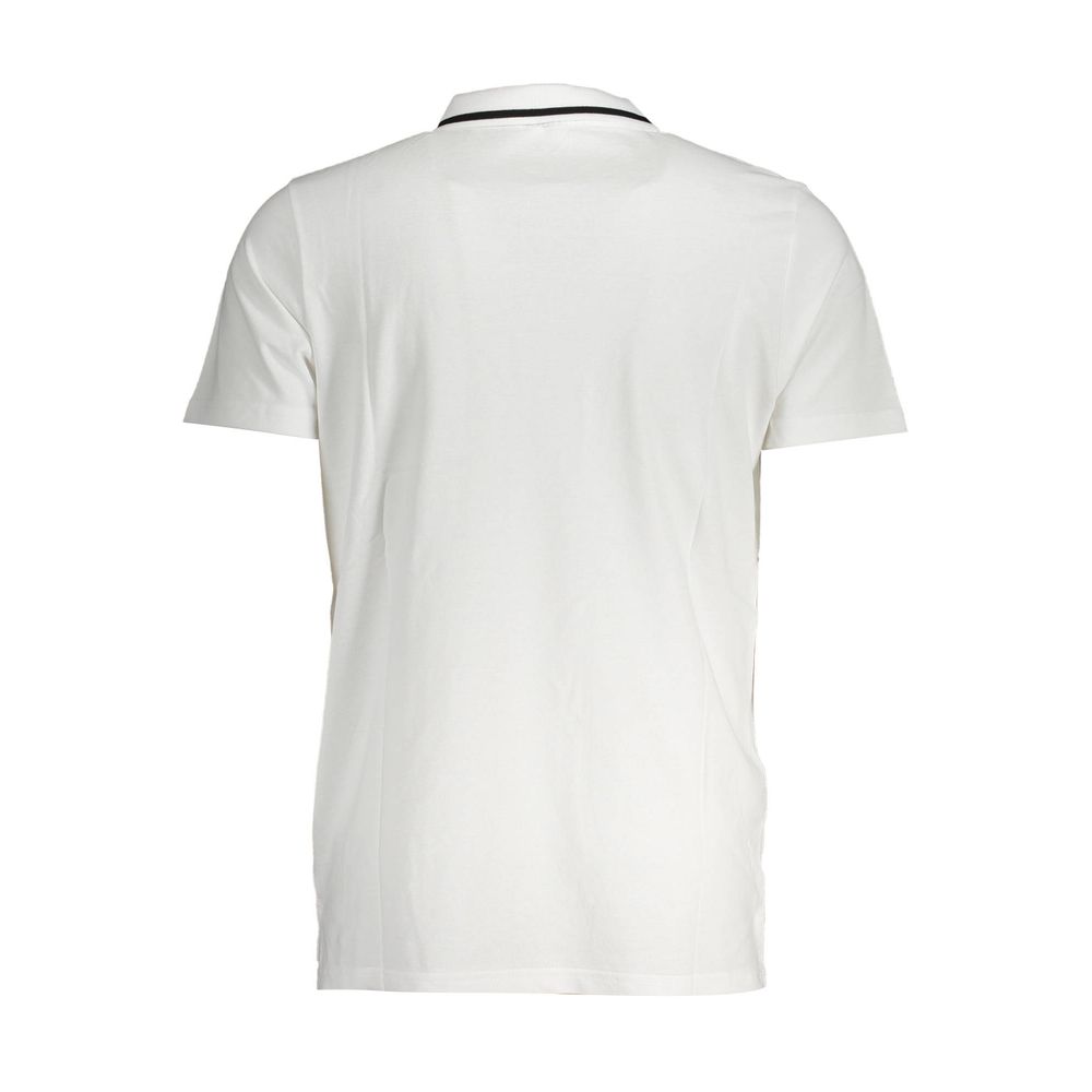 White Cotton Men Polo Shirt