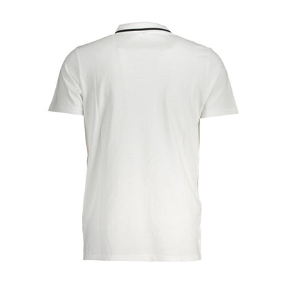 White Cotton Men Polo Shirt