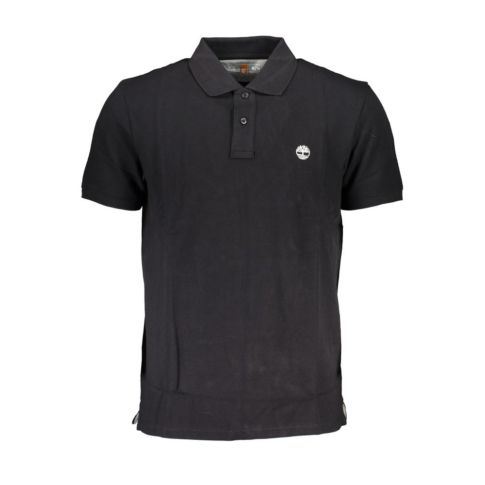 Black Organic Cotton Men Polo Shirt