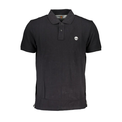Black Organic Cotton Men Polo Shirt