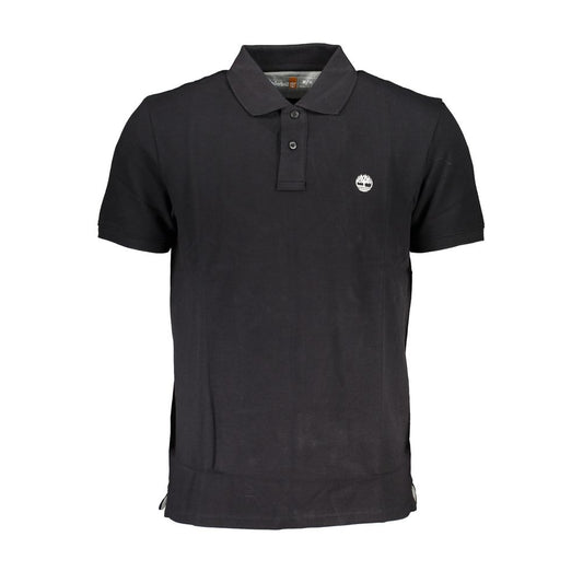 Black Organic Cotton Men Polo Shirt