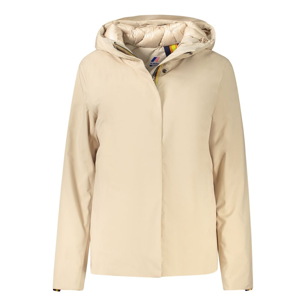 Beige Polyester Woman Jacket