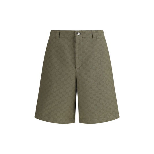 Bicolor Cotton Bermuda Shorts