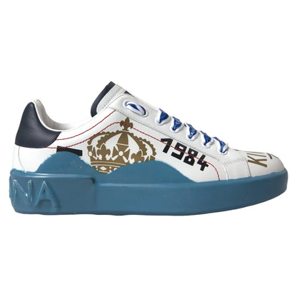 Blue White Printed Portofino Melt Sneakers