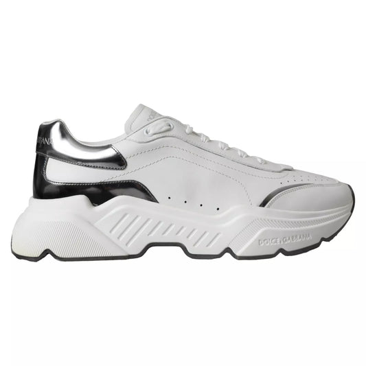 White Silver Leather Sport DAYMASTER Sneakers