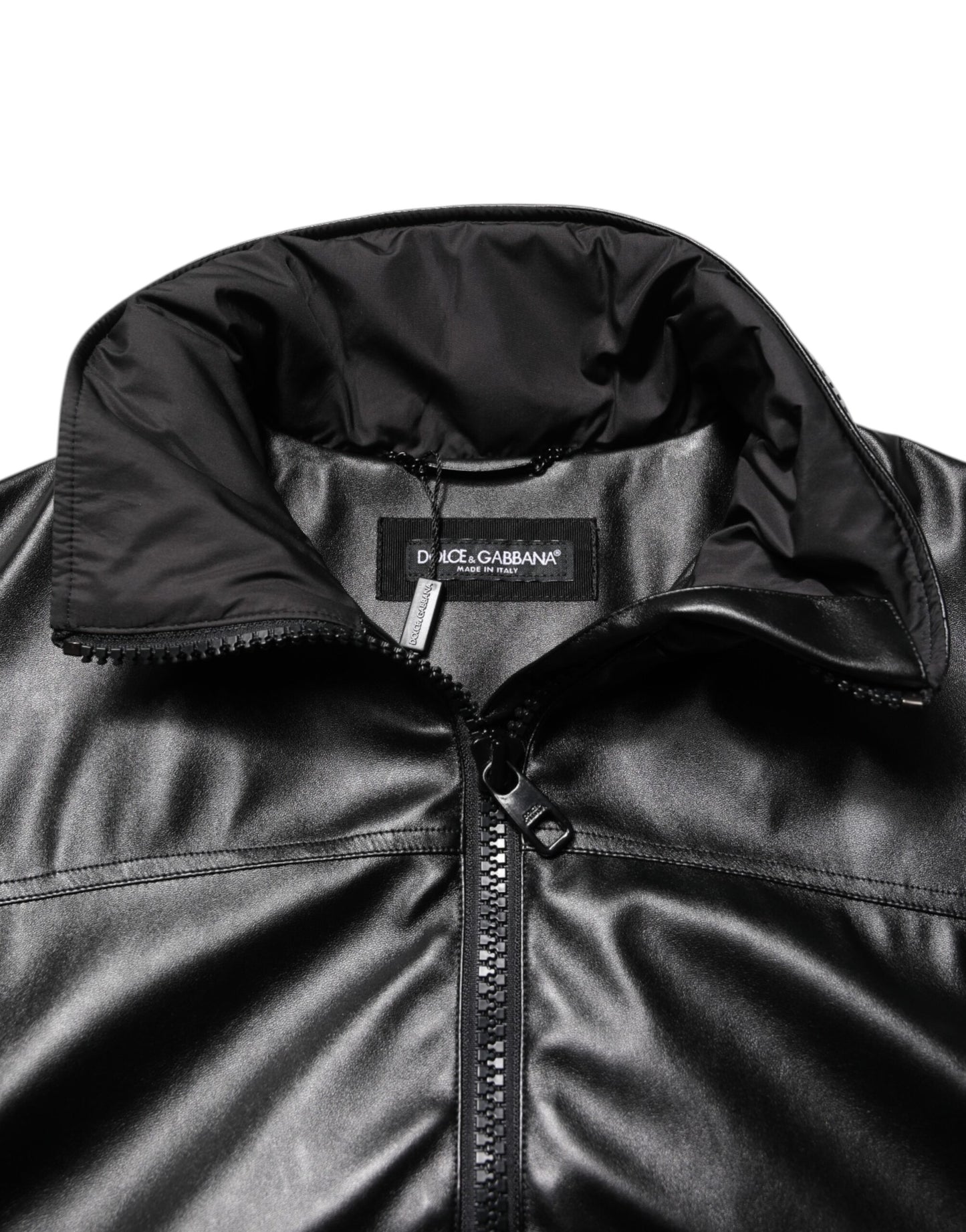 Black Polyester Logo Plaque Bomber Jacket