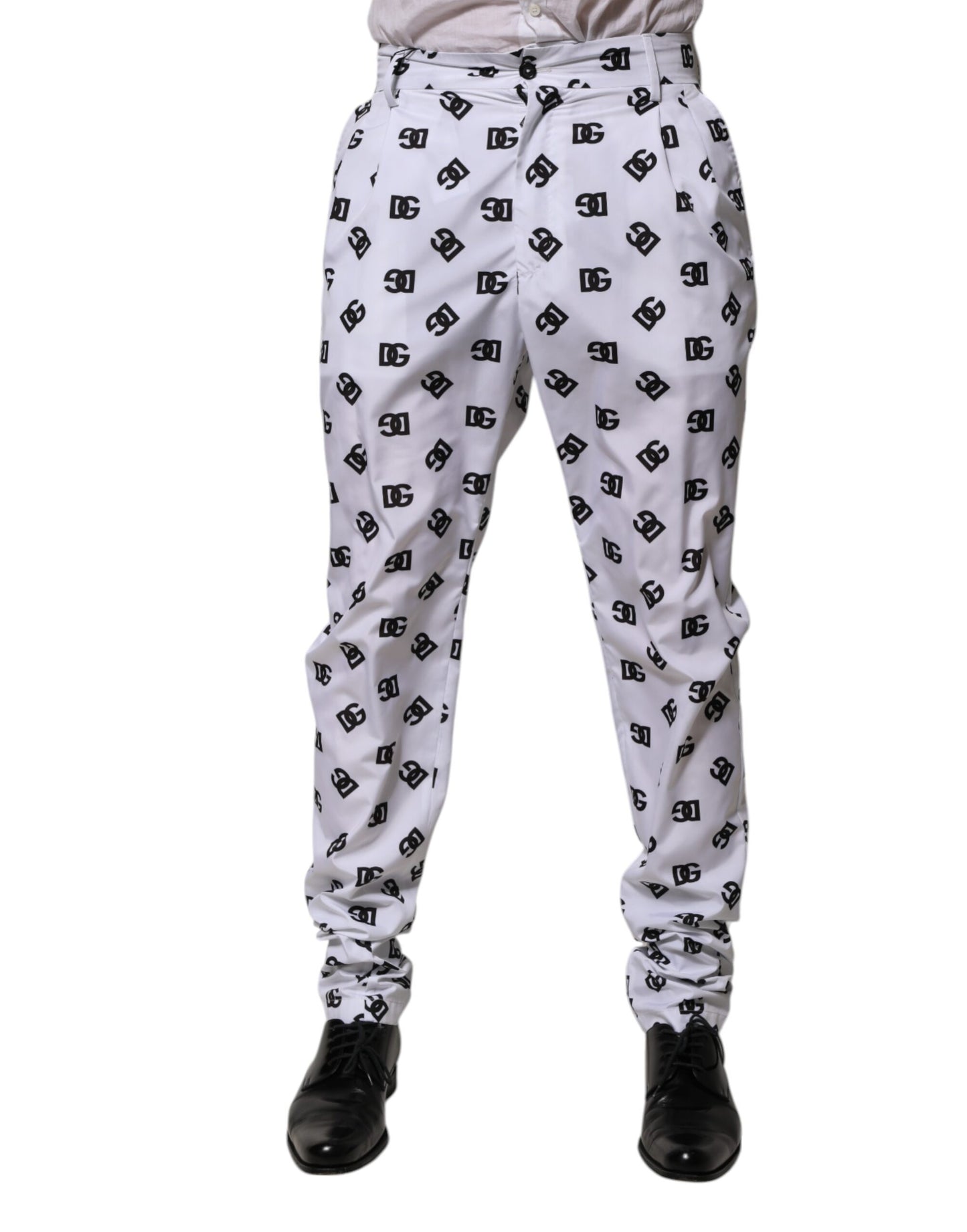 White Logo Cotton Skinny Denim Trouser Pants