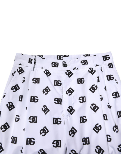 White Logo Cotton Skinny Denim Trouser Pants