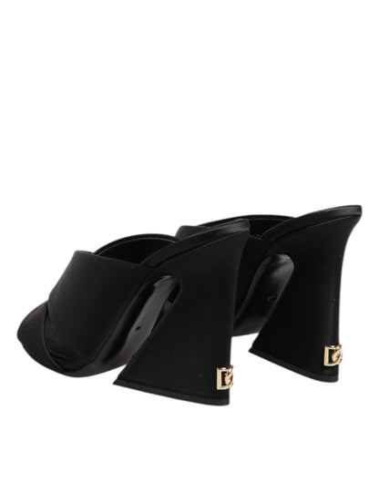 Black Keira Baroque High Heel Sandals Shoes