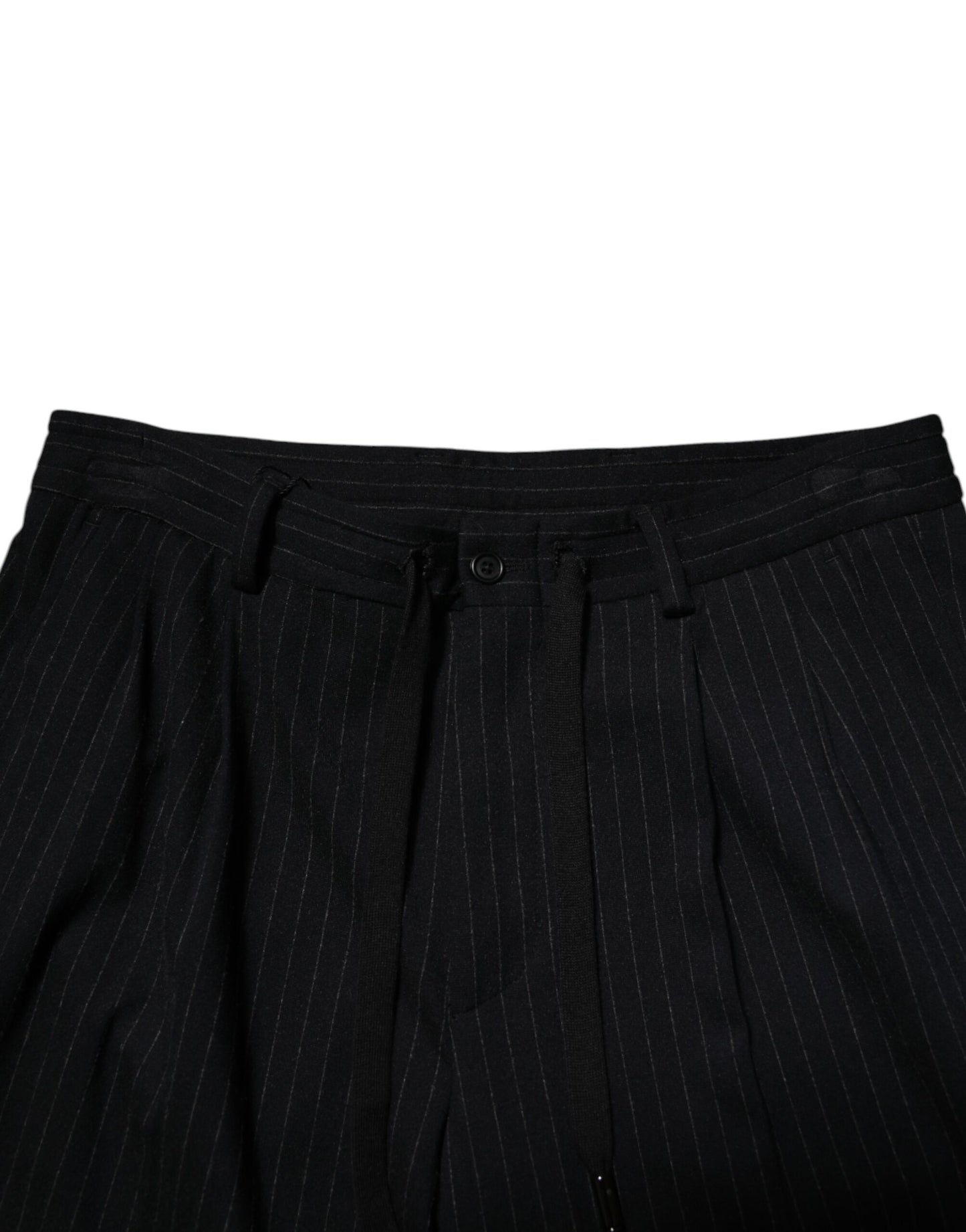 Black Stripes Viscose Skinny Dress Men Pants