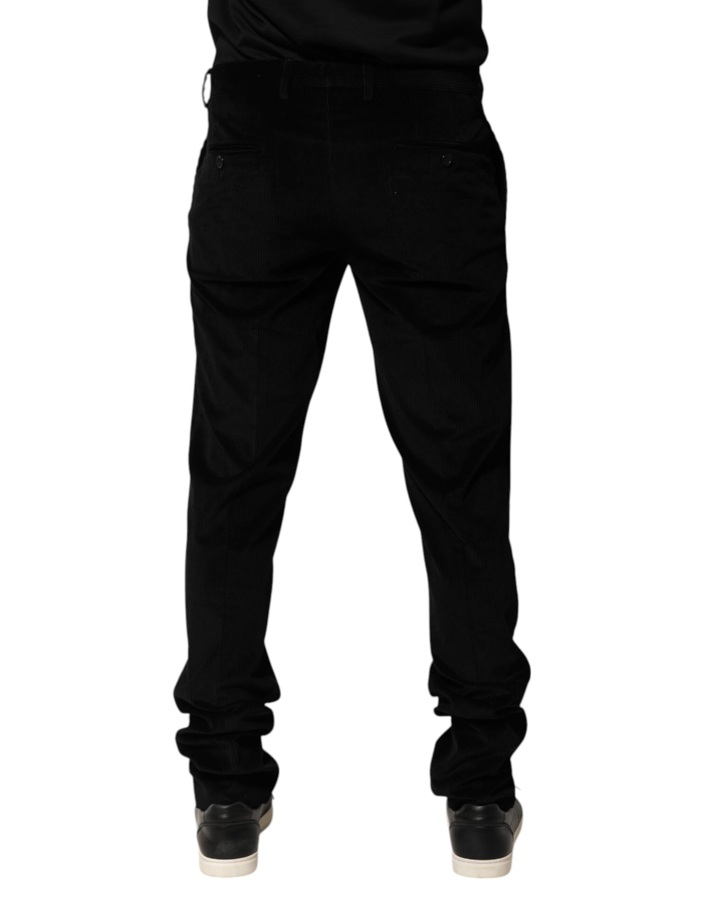 Black Cotton Men Dress Formal Trouser Pants