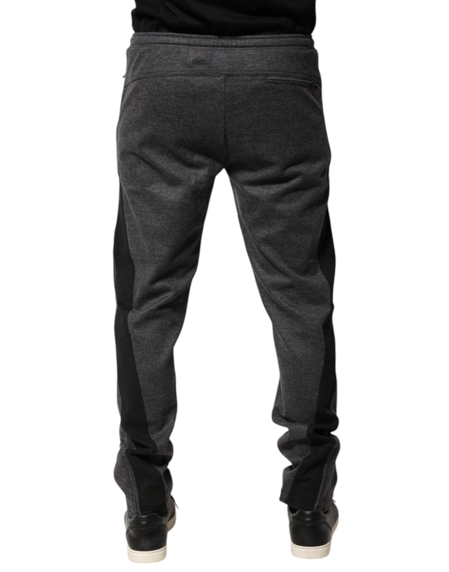 Gray Black Wool Blend Jogger Sweatpants  Pants