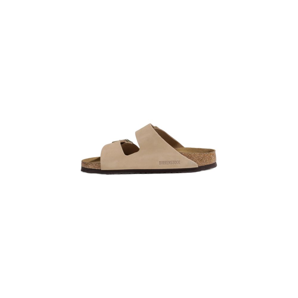 Beige Nubuc Leather Slippers