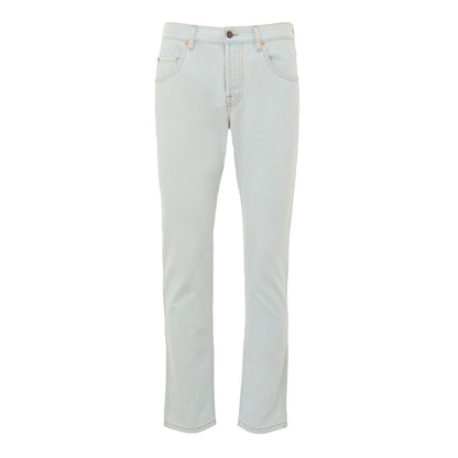 Blue Cotton Relaxed Fit Jeans