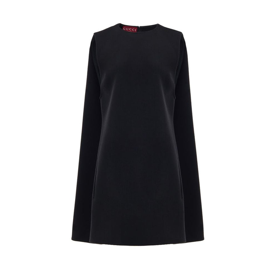 Black Wool Casual Dress