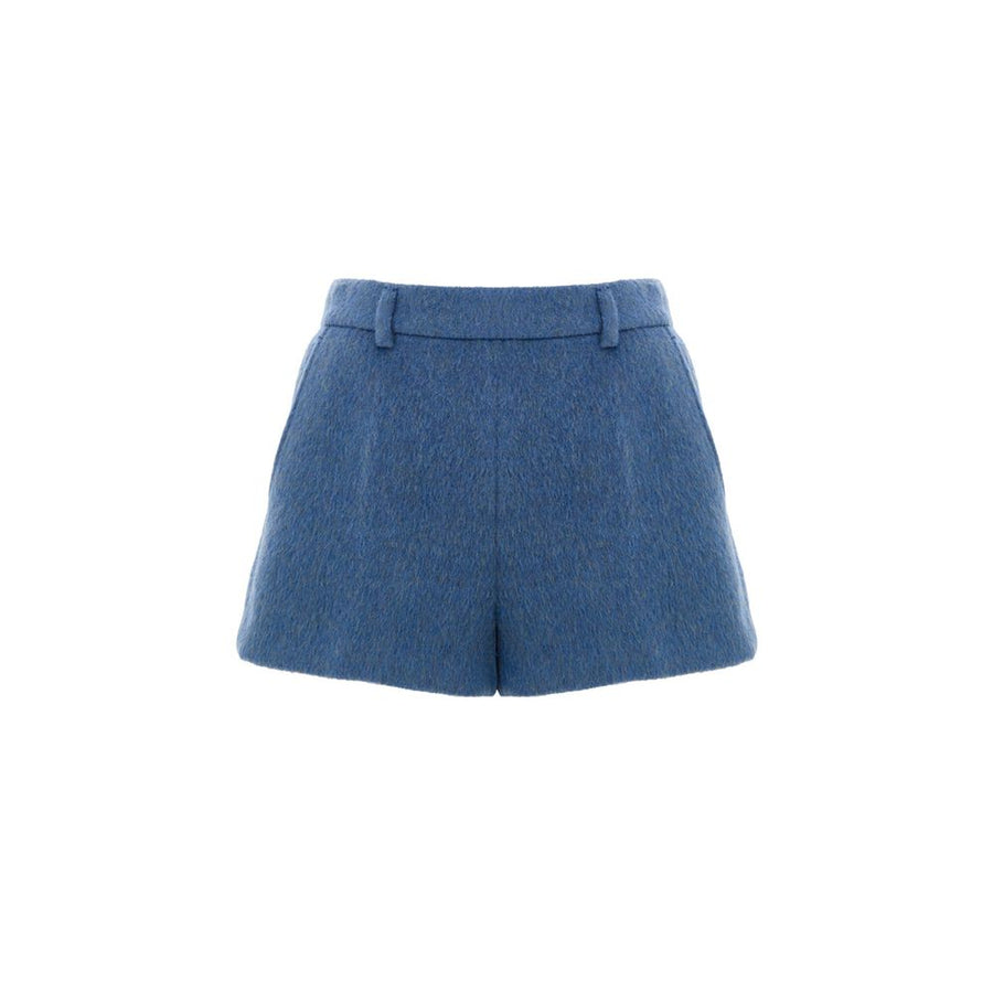 Blue Wool Shorts