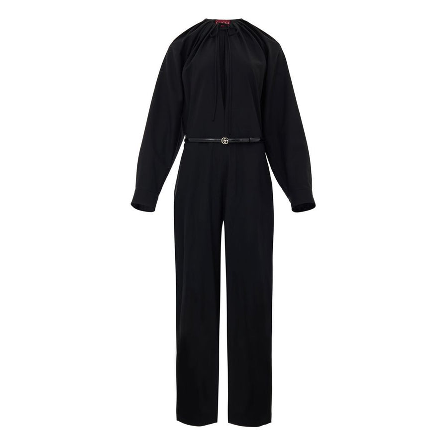 Black Wool Jumpsuit